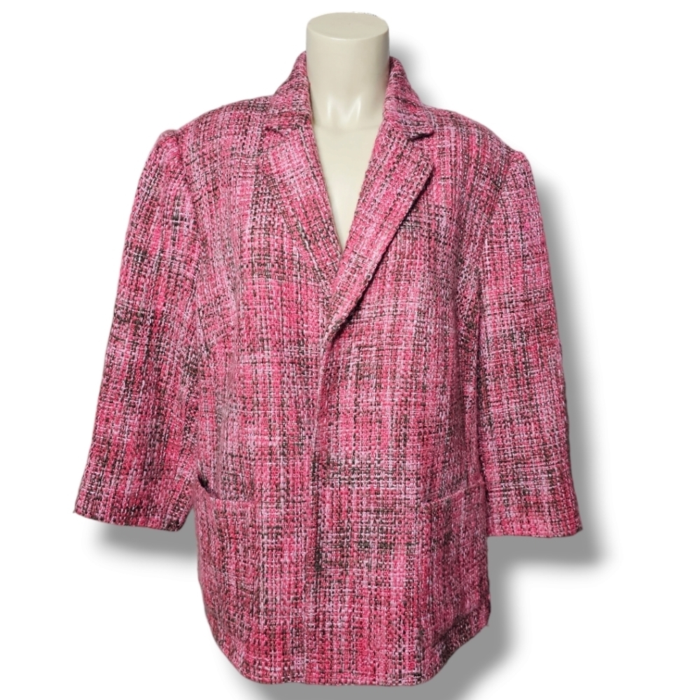 ECI NEW YORK wool blend open face blazer. 2X